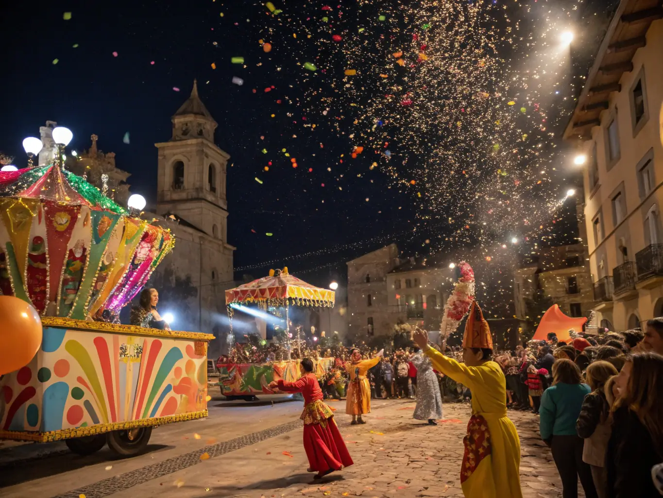 A photograph showing a cultural event or festival in Marcolès, with people enjoying traditional music, dance, or food. The atmosphere is lively and festive, celebrating the town's cultural heritage.