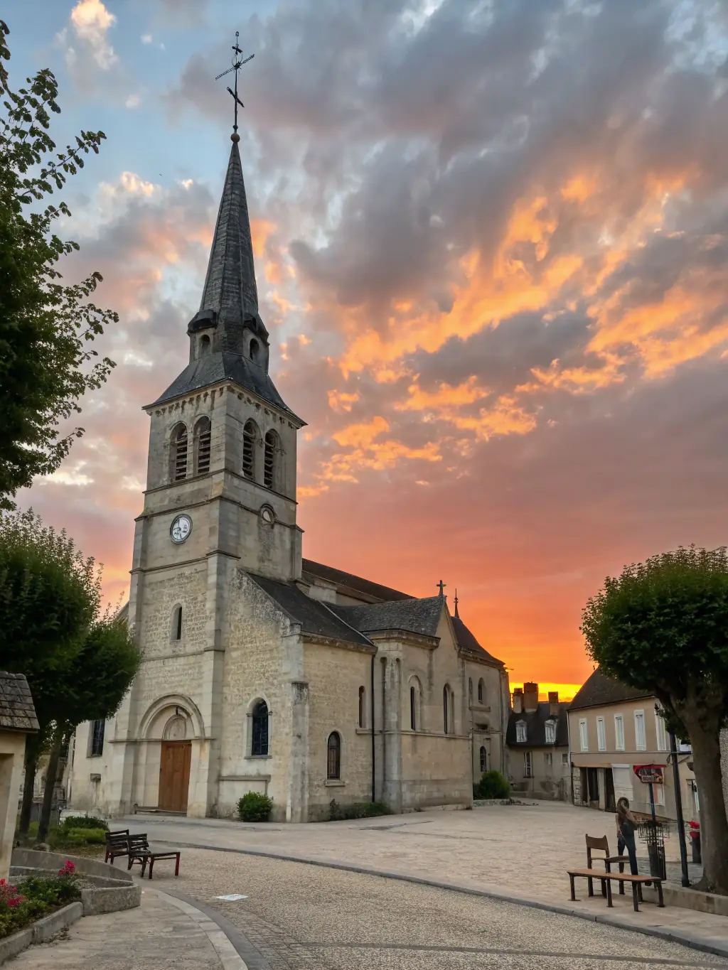 A picturesque image of the Église Saint-Pierre, showcasing its Romanesque architecture and historical significance in Marcolès.