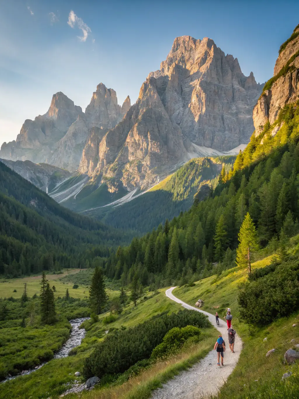 A picturesque image of participants on a scenic hike through the Marcolès countryside, highlighting the natural beauty and rural landscapes surrounding the town.
